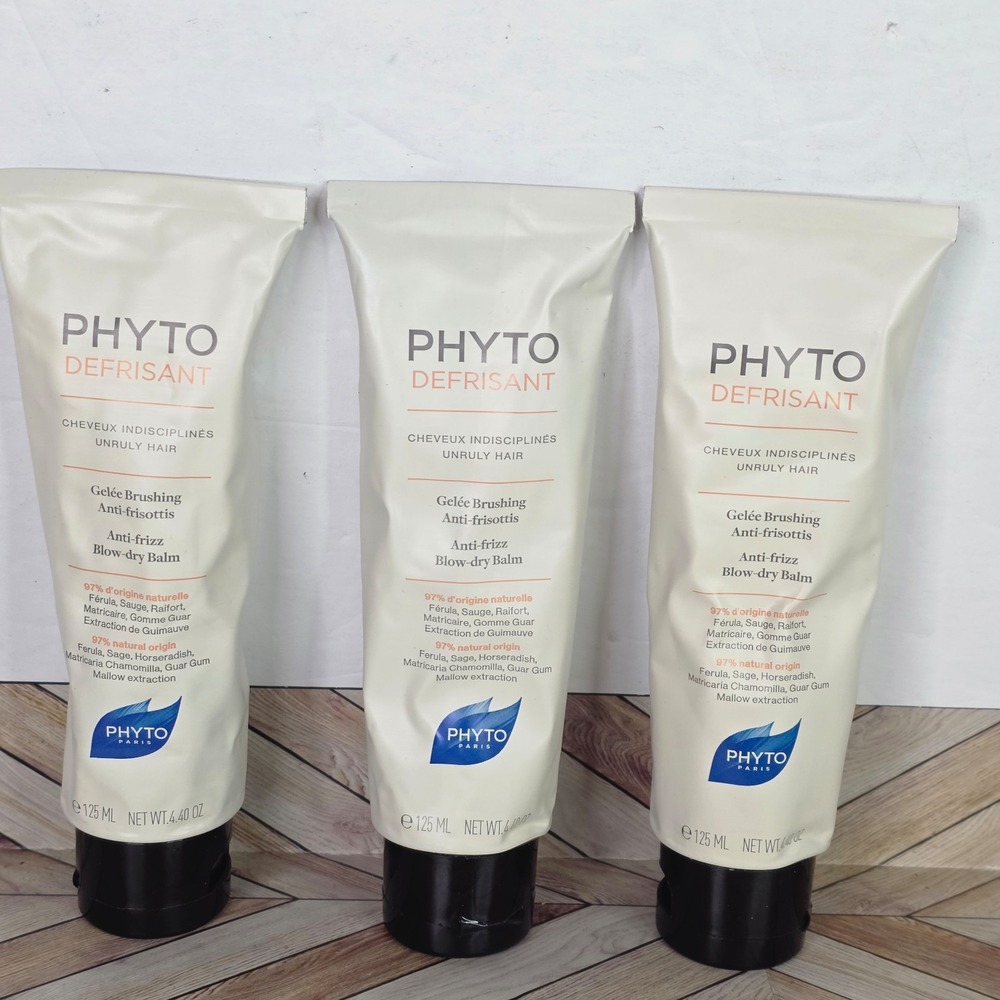 Lot 3 Phyto Phytodefrisant Anti-Frizz Blow-Dry Balm 4.40oz 125ml New No Box